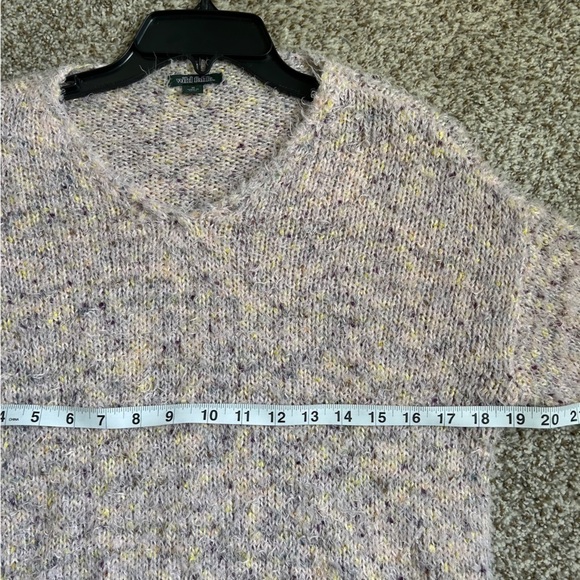 🦋 Wild Fable Purple Lavender Yellow Soft Fuzzy Comfy Sweater Medium - Picture 7 of 7